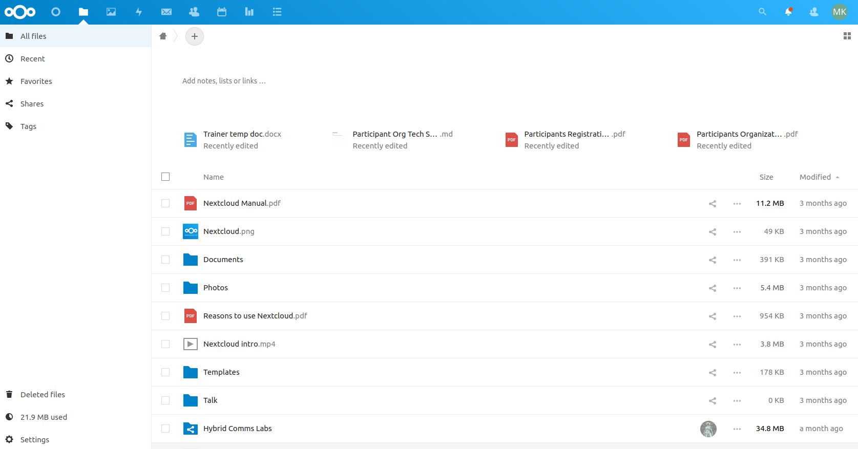 nextcloud_commslabs_home_view.png